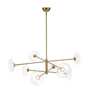 LightFixturesUSA - Designer Dimmable LED 8 - light Glass Tiered Sputnik Chandelier - Chandelier - Black (Pre - Order) - 