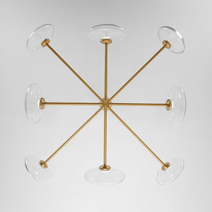 LightFixturesUSA - Designer Dimmable LED 8 - light Glass Tiered Sputnik Chandelier - Chandelier - Black (Pre - Order) - 