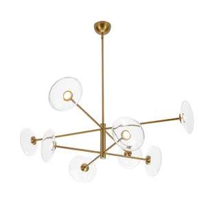 LightFixturesUSA - Designer Dimmable LED 8 - light Glass Tiered Sputnik Chandelier - Chandelier - Black (Pre - Order) - 