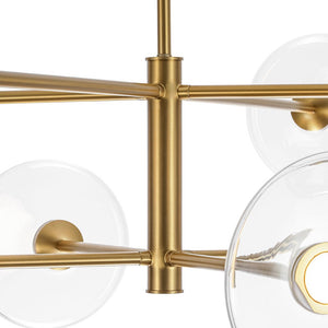 LightFixturesUSA - Designer Dimmable LED 8 - light Glass Tiered Sputnik Chandelier - Chandelier - Black (Pre - Order) - 