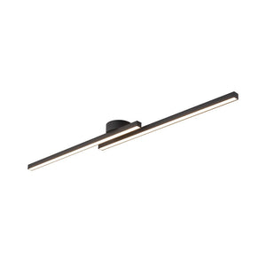 LightFixturesUSA - Dimmable 2 - Light Long Strip Linear LED Flush Mount - Ceiling Light - 35 in - 6000K (Cool Lighting) - 