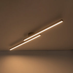 LightFixturesUSA - Dimmable 2 - Light Long Strip Linear LED Flush Mount - Ceiling Light - 47 in - 3000K (Warm Lighting) - 