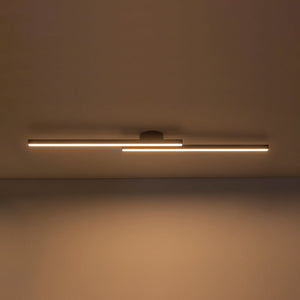 LightFixturesUSA - Dimmable 2 - Light Long Strip Linear LED Flush Mount - Ceiling Light - 47 in - 6000K (Cool Lighting) - 