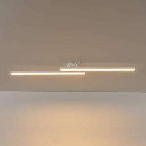 LightFixturesUSA - Dimmable 2 - Light Long Strip Linear LED Flush Mount - Ceiling Light - 47 in - Brass - 3CCT - 