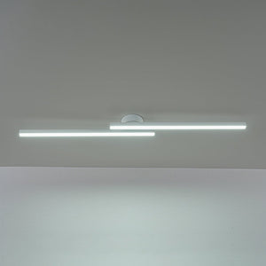 LightFixturesUSA - Dimmable 2 - Light Long Strip Linear LED Flush Mount - Ceiling Light - 47 in - Brass - 3CCT - 