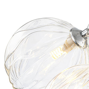 LightFixturesUSA - Dimmable Cluster Sculpture Texture Glass Globe Bubble Chandelier - Chandelier - Chrome - 