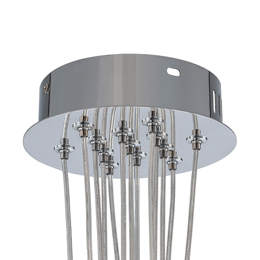 LightFixturesUSA - Dimmable Cluster Sculpture Texture Glass Globe Bubble Chandelier - Chandelier - Chrome - 