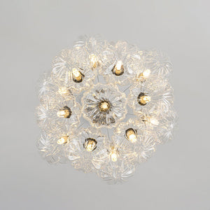 LightFixturesUSA - Dimmable Cluster Sculpture Texture Glass Globe Bubble Chandelier - Chandelier - Chrome - 