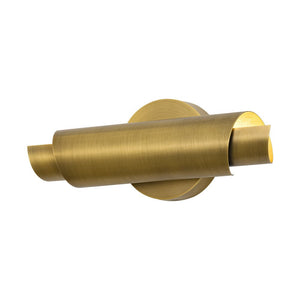 LightFixturesUSA - Dimmable LED Aged Brass Up Down Metal Tube Wall Sconce - Wall Sconce - 2 Packs - 