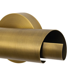 LightFixturesUSA - Dimmable LED Aged Brass Up Down Metal Tube Wall Sconce - Wall Sconce - 2 Packs - 