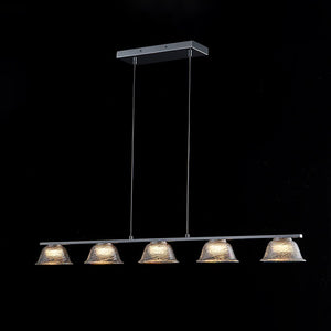 LightFixturesUSA - Dimmable LED Iridescent Glass Bell Island Chandelier - Chandelier - 39.4 in - 