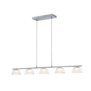 LightFixturesUSA - Dimmable LED Iridescent Glass Bell Island Chandelier - Chandelier - 39.4 in - 