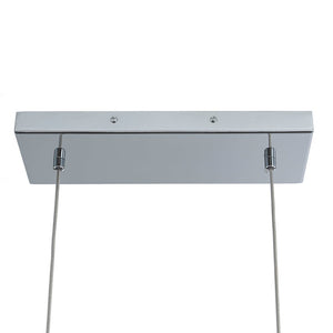 LightFixturesUSA - Dimmable LED Iridescent Glass Bell Island Chandelier - Chandelier - 39.4 in - 