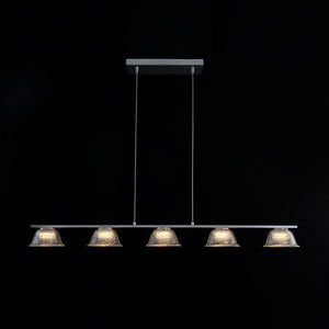 LightFixturesUSA - Dimmable LED Iridescent Glass Bell Island Chandelier - Chandelier - 39.4 in - 