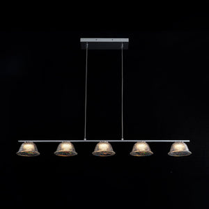 LightFixturesUSA - Dimmable LED Iridescent Glass Bell Island Chandelier - Chandelier - 39.4 in - 