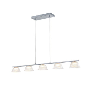 LightFixturesUSA - Dimmable LED Iridescent Glass Bell Island Chandelier - Chandelier - 39.4 in - 