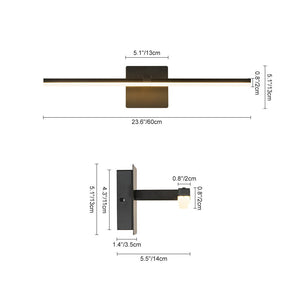 LightFixturesUSA-Dimmable LED Linear Vanity Wall Sconce Picture Light 3CCT-Wall Sconce-Brass/31.5in-