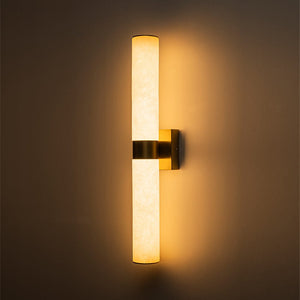LightFixturesUSA - Dimmable LED Marble Tube Linear Bathroom Wall Sconce - Wall Sconce - Brass - 