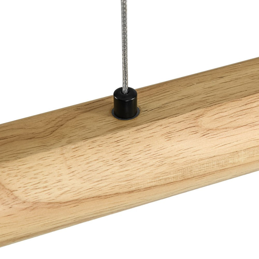 LightFixturesUSA - Dimmable LED Oak Wooden Wide Linear Island Pendant - Pendant Light - 32.7 in. - 