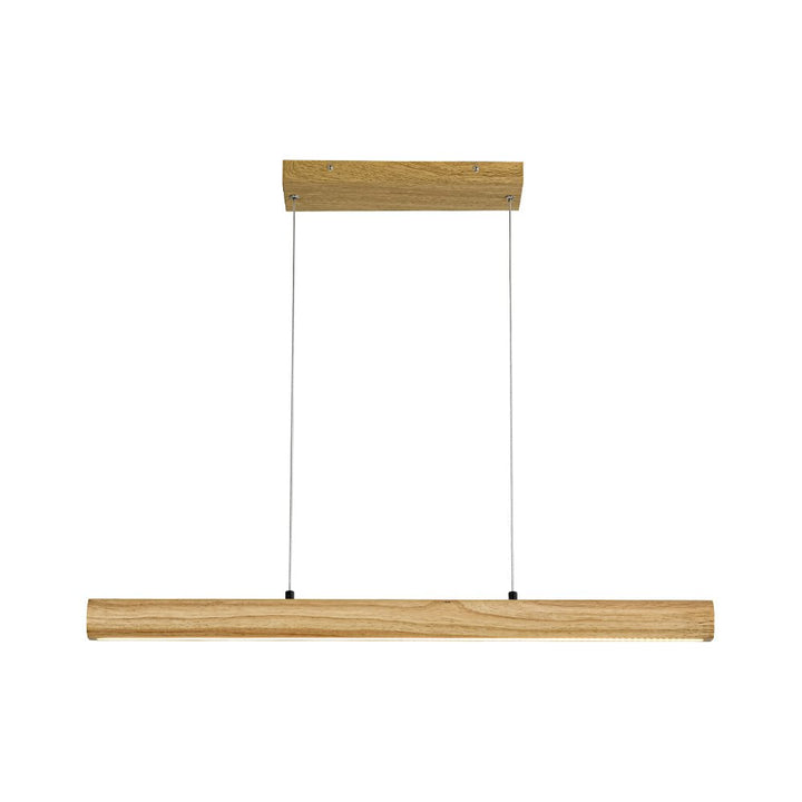 LightFixturesUSA - Dimmable LED Oak Wooden Wide Linear Island Pendant - Pendant Light - 32.7 in. - 