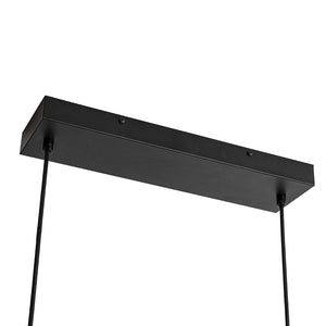 LightFixturesUSA - Dimmable LED Ribbed Glass Shade Kitchen Island Chandelier - Chandelier - 35 in - 