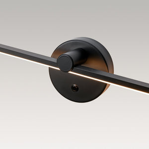 LightFixturesUSA - Dimmable LED Rotatable Linear Strip Vanity Lamp Picture Light - Wall Sconce - Black - 