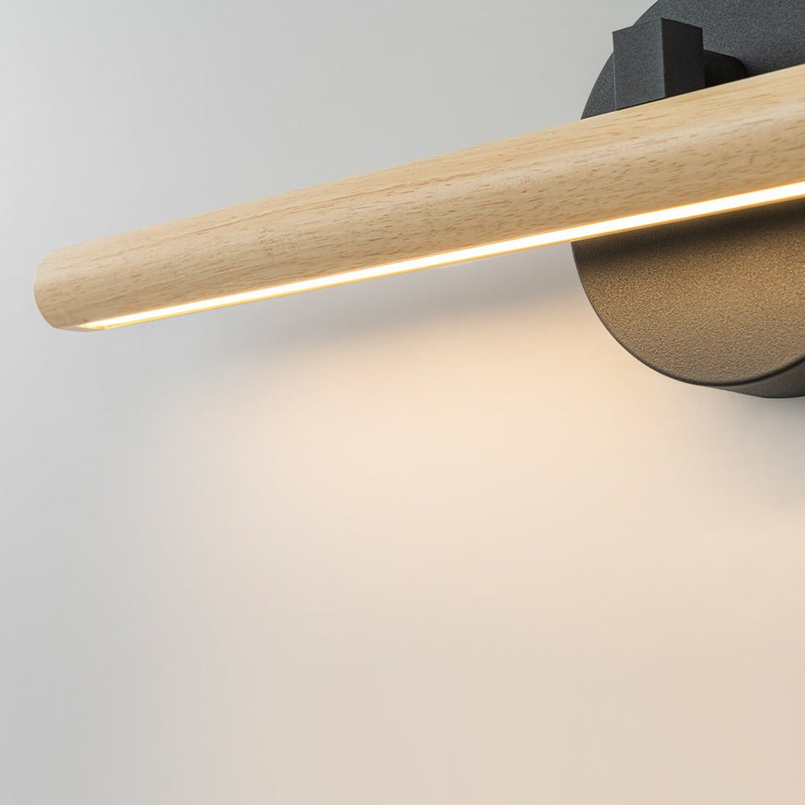 LightFixturesUSA - Dimmable LED Rotatable Linear Wooden Vanity Sconce Picture Light - Wall Sconce - 2 Packs - 