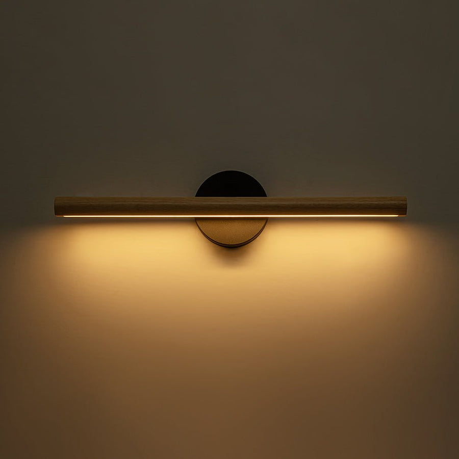 LightFixturesUSA - Dimmable LED Rotatable Linear Wooden Vanity Sconce Picture Light - Wall Sconce - 2 Packs - 