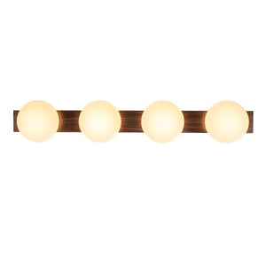 LightFixturesUSA - Dimmable LED Walnut Wood Grain Linear Island Chandelier - Chandelier - 42.9 in. - 