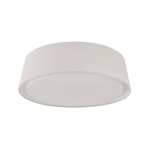 LightFixturesUSA - Dimmable LED White Fabric Milky Glass Drum Ceiling Light - Ceiling Light - 16.3 in - 