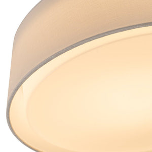 LightFixturesUSA - Dimmable LED White Fabric Milky Glass Drum Ceiling Light - Ceiling Light - 16.3 in - 