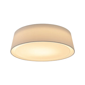 LightFixturesUSA - Dimmable LED White Fabric Milky Glass Drum Ceiling Light - Ceiling Light - 16.3 in - 