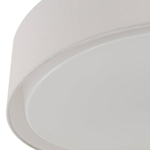 LightFixturesUSA - Dimmable LED White Fabric Milky Glass Drum Ceiling Light - Ceiling Light - 16.3 in - 