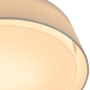 LightFixturesUSA - Dimmable LED White Fabric Milky Glass Drum Ceiling Light - Ceiling Light - 16.3 in - 