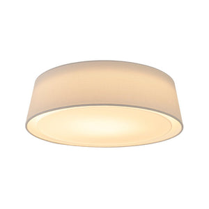 LightFixturesUSA - Dimmable LED White Fabric Milky Glass Drum Ceiling Light - Ceiling Light - 16.3 in - 