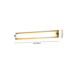 LightFixturesUSA - Dimmable LED Wide Linear Frosted Glass Tube Vanity Wall Lamp - Wall Sconce - Brass - 1 Pack - 