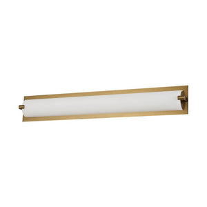 LightFixturesUSA - Dimmable LED Wide Linear Frosted Glass Tube Vanity Wall Lamp - Wall Sconce - Brass - 1 Pack - 