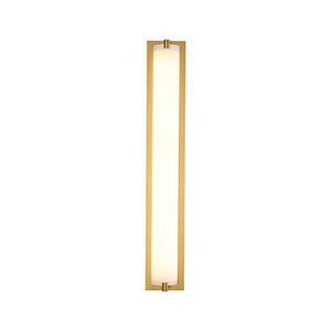 LightFixturesUSA - Dimmable LED Wide Linear Frosted Glass Tube Vanity Wall Lamp - Wall Sconce - Brass - 1 Pack - 