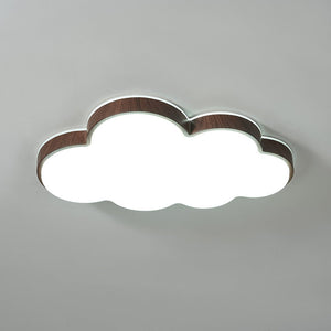 LightFixturesUSA - Dimmable LED Wood Accented Cloud Kids Ceiling Light - Ceiling Light - 22 in - 