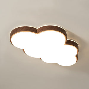 LightFixturesUSA - Dimmable LED Wood Accented Cloud Kids Ceiling Light - Ceiling Light - 22 in - 