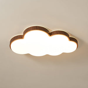 LightFixturesUSA - Dimmable LED Wood Accented Cloud Kids Ceiling Light - Ceiling Light - 22 in - 