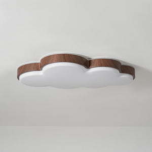 LightFixturesUSA - Dimmable LED Wood Accented Cloud Kids Ceiling Light - Ceiling Light - 22 in - 