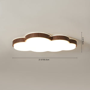 LightFixturesUSA - Dimmable LED Wood Accented Cloud Kids Ceiling Light - Ceiling Light - 22 in - 