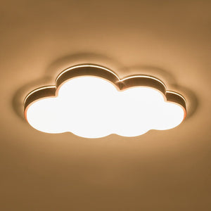 LightFixturesUSA - Dimmable LED Wood Accented Cloud Kids Ceiling Light - Ceiling Light - 22 in - 