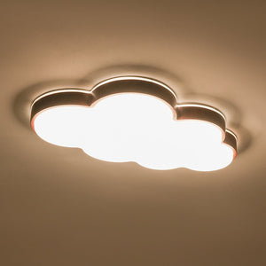 LightFixturesUSA - Dimmable LED Wood Accented Cloud Kids Ceiling Light - Ceiling Light - 22 in - 
