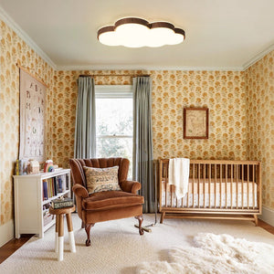 LightFixturesUSA - Dimmable LED Wood Accented Cloud Kids Ceiling Light - Ceiling Light - 22 in - 