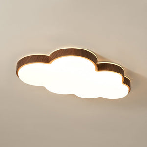 LightFixturesUSA - Dimmable LED Wood Accented Cloud Kids Ceiling Light - Ceiling Light - 22 in - 