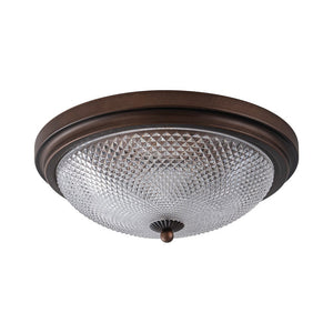 LightFixturesUSA - Dimmable Prismatic Glass LED Flush Mount Ceiling Light - Ceiling Light - Oil Rubbed Bronze - 