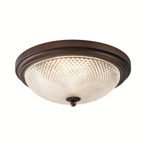 LightFixturesUSA - Dimmable Prismatic Glass LED Flush Mount Ceiling Light - Ceiling Light - Oil Rubbed Bronze - 