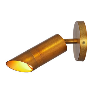 LightFixturesUSA - Distressed Brass Adjustable Dimmable LED Single Spotlight - Ceiling Light - 1 Pack - 